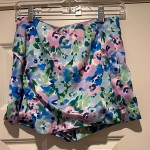 Zara Multicolor Abstract Print Skort